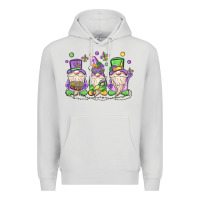 Dove Grey mardi gras gnomes Premium Hoodie - MaliasSmallBusiness