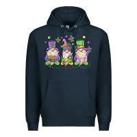 Navy mardi gras gnomes Premium Hoodie - MaliasSmallBusiness
