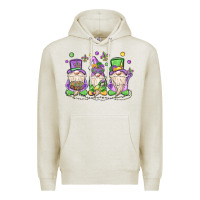 Oatmeal Heather mardi gras gnomes Premium Hoodie - MaliasSmallBusiness