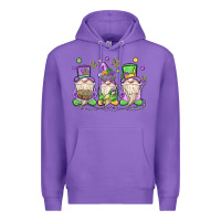 Purple mardi gras gnomes Premium Hoodie - MaliasSmallBusiness