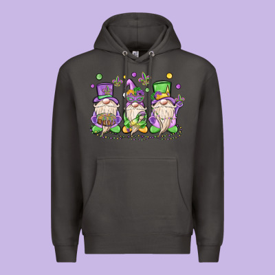 Mardi Gras Gnomes Premium Hoodie Designed By Maliassmallbusiness