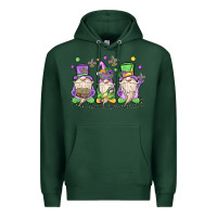 Sports Green mardi gras gnomes Premium Hoodie - MaliasSmallBusiness