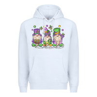 White mardi gras gnomes Premium Hoodie - MaliasSmallBusiness