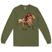 Army Green christmas cowgirl Long Sleeve Tee - RanaPortraitStore