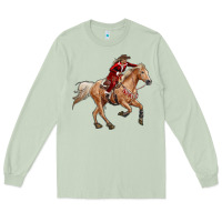 Matcha christmas cowgirl Long Sleeve Tee - RanaPortraitStore