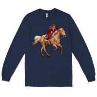 Navy christmas cowgirl Long Sleeve Tee - RanaPortraitStore