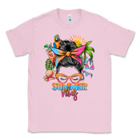 Bubblegum Pink summer vibes messy bun Classic Tee - Zillion Design Studio