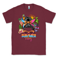 Burgundy summer vibes messy bun Classic Tee - Zillion Design Studio