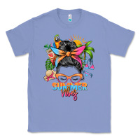 Colony Blue summer vibes messy bun Classic Tee - Zillion Design Studio