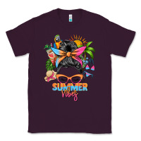 Plum summer vibes messy bun Classic Tee - Zillion Design Studio