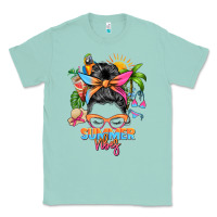 Seafoam summer vibes messy bun Classic Tee - Zillion Design Studio