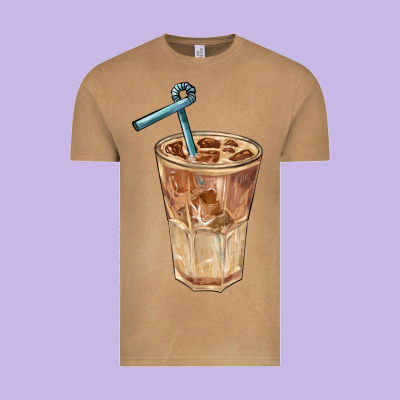 Iced Latte Vintage Tee Designed By Barkaloodesign