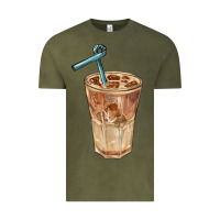 Vintage Olive iced latte Vintage Tee - BarkalooDesign