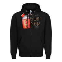 Black summer Zipper Hoodie - CowhideDigitalArt
