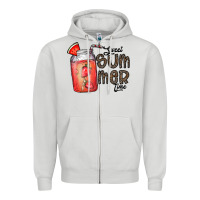 Dove Grey summer Zipper Hoodie - CowhideDigitalArt