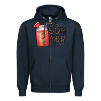 Navy summer Zipper Hoodie - CowhideDigitalArt