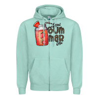 Seafoam summer Zipper Hoodie - CowhideDigitalArt