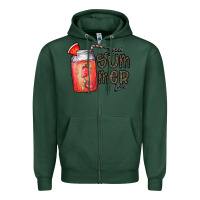 Sports Green summer Zipper Hoodie - CowhideDigitalArt