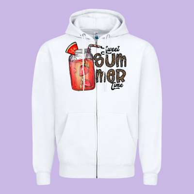 Summer Zipper Hoodie Designed By Cowhidedigitalart