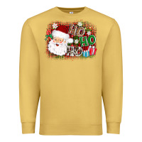Antique Gold ho ho ho santa Premium Sweatshirt - AdoDesignShop