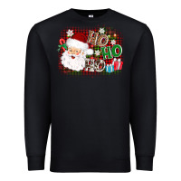 Black ho ho ho santa Premium Sweatshirt - AdoDesignShop