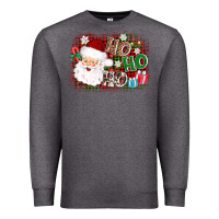 Charcoal Heather ho ho ho santa Premium Sweatshirt - AdoDesignShop