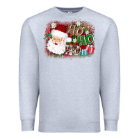 Heather Grey ho ho ho santa Premium Sweatshirt - AdoDesignShop