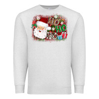 Oatmeal Heather ho ho ho santa Premium Sweatshirt - AdoDesignShop