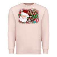 Pale Pink ho ho ho santa Premium Sweatshirt - AdoDesignShop