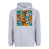 Heather Grey western gemstone and sunflower seamless pattern Heavyweight Hoodie - BundleAndBundleShop
