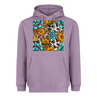 Lavender western gemstone and sunflower seamless pattern Heavyweight Hoodie - BundleAndBundleShop