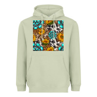 Matcha western gemstone and sunflower seamless pattern Heavyweight Hoodie - BundleAndBundleShop