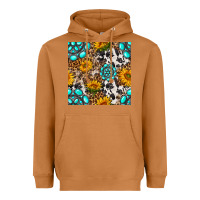 Meerkat western gemstone and sunflower seamless pattern Heavyweight Hoodie - BundleAndBundleShop