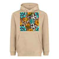 Mushroom western gemstone and sunflower seamless pattern Heavyweight Hoodie - BundleAndBundleShop