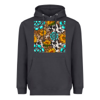 Smoke western gemstone and sunflower seamless pattern Heavyweight Hoodie - BundleAndBundleShop