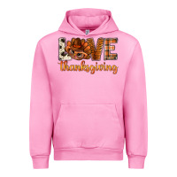 Fuchsia Pink love thanksgiving with turkey bbs Urban Hoodie - BundleAndBundleShop