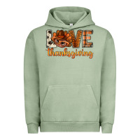 Pigment Oil Green love thanksgiving with turkey bbs Urban Hoodie - BundleAndBundleShop