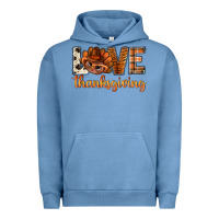 Pigment Pebble Blue love thanksgiving with turkey bbs Urban Hoodie - BundleAndBundleShop