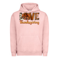 Pigment Salmon love thanksgiving with turkey bbs Urban Hoodie - BundleAndBundleShop