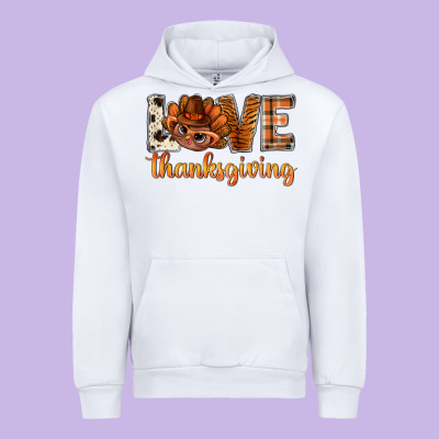 Love Thanksgiving With Turkey Bbs Urban Hoodie Designed By Bundleandbundleshop