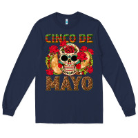 Navy Cinco de Mayo Long Sleeve Tee - texasbilliewilder