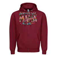 Burgundy glitter and dirt mama of both Zipper Hoodie - RacoonDesign