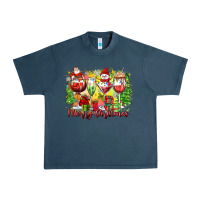 Midnight Navy merry christmas wine glasses Urban Heavy Tee - Zillion Design Studio