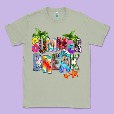 Summer Break Classic Tee Designed By Zillion Design Studio