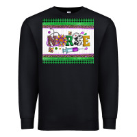 Black mardi gras nurse Premium Sweatshirt - Artiststas