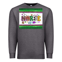 Charcoal Heather mardi gras nurse Premium Sweatshirt - Artiststas