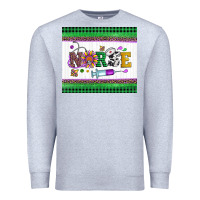 Heather Grey mardi gras nurse Premium Sweatshirt - Artiststas
