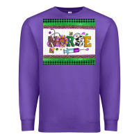 Purple mardi gras nurse Premium Sweatshirt - Artiststas