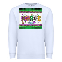 White mardi gras nurse Premium Sweatshirt - Artiststas