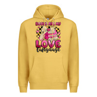 Antique Gold books are my love language Premium Hoodie - MaliasSmallBusiness